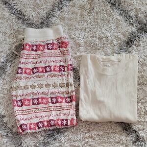 Burt's Bees Baby Holiday Family Jammies - Cream and Red